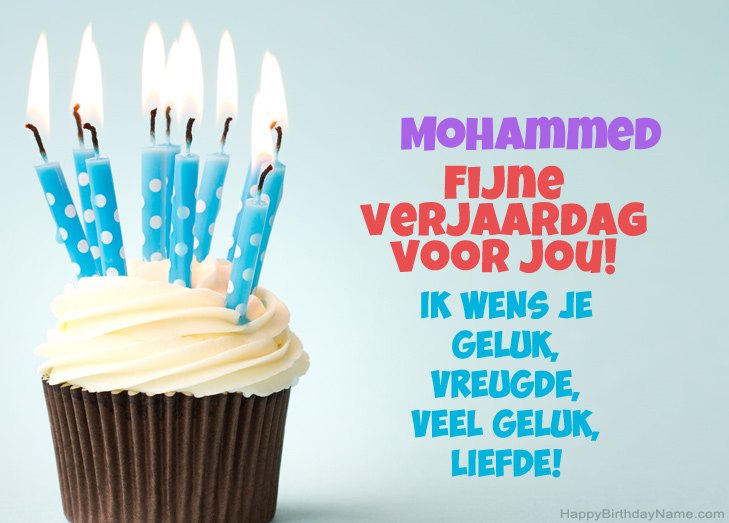 Gefeliciteerd met Fijne verjaardag van Mohammed