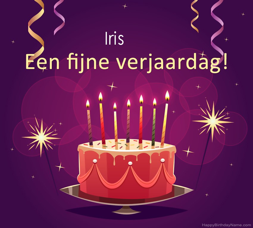 Grappige groeten voor fijne verjaardag Iris-foto