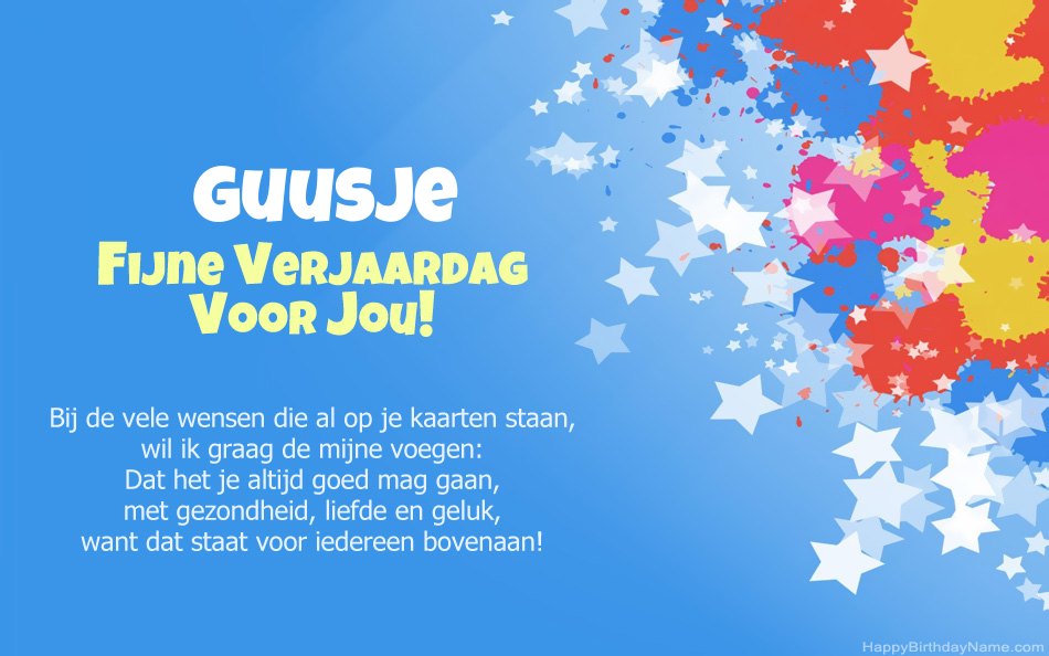 Gefeliciteerd met de verjaardag van Guusje