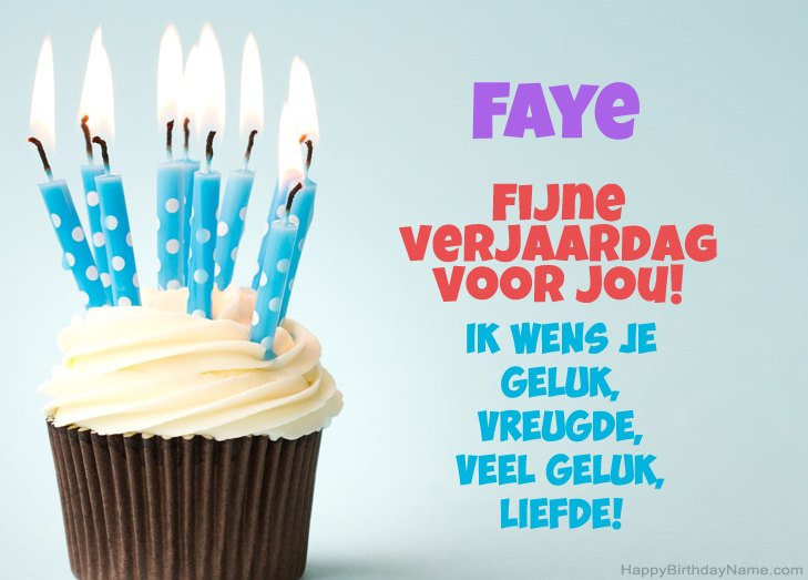 Gefeliciteerd met Fijne verjaardag van Faye
