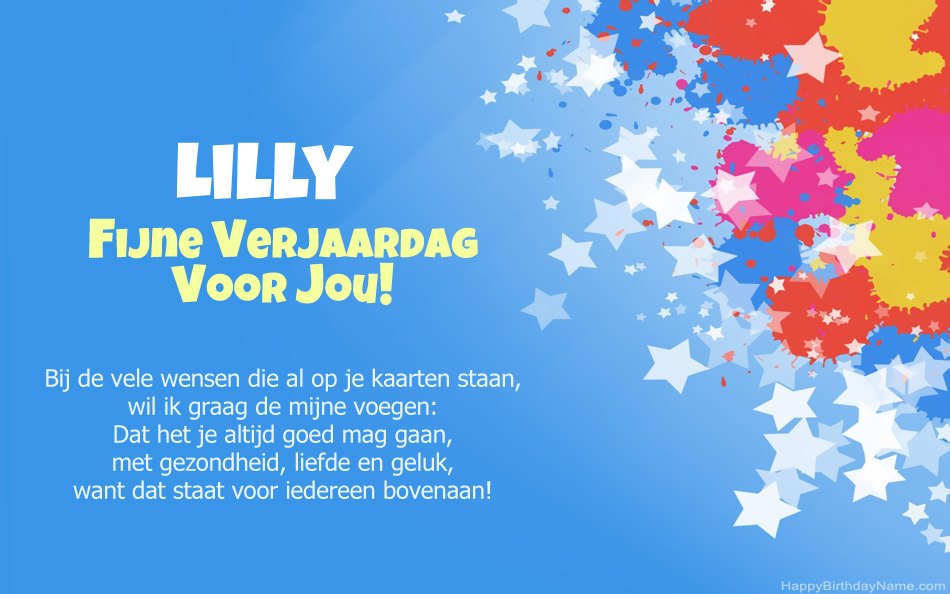 Gefeliciteerd met de verjaardag van Lilly Gefeliciteerd met de verjaardag van Lilly