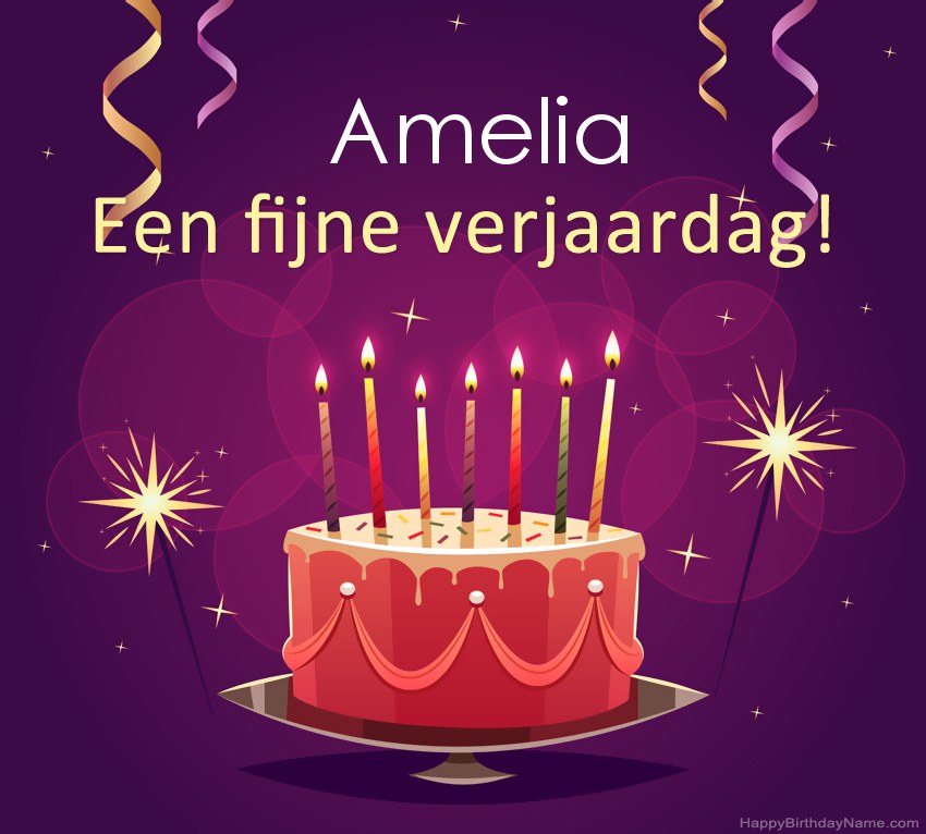 Grappige groeten voor fijne verjaardag Amelia-foto