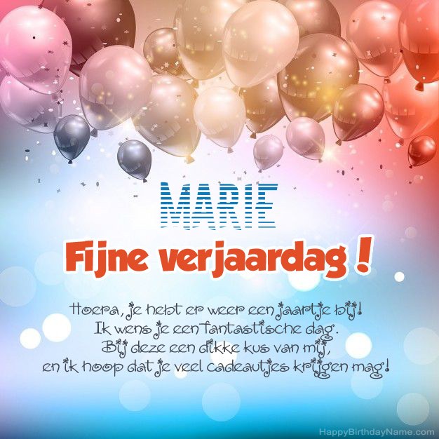 Gedichten op verjaardag voor Marie