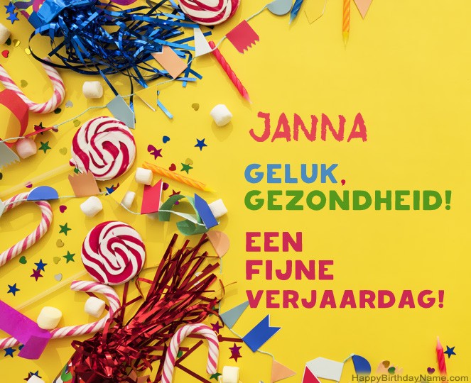 Fijne verjaardag Janna foto