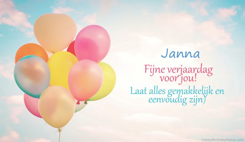 Een fijne verjaardag Janna afbeeldingen