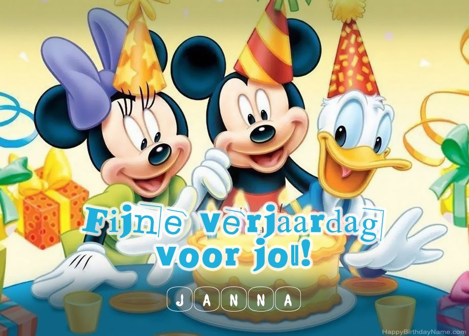 Kinderverjaardagsgroeten voor Janna