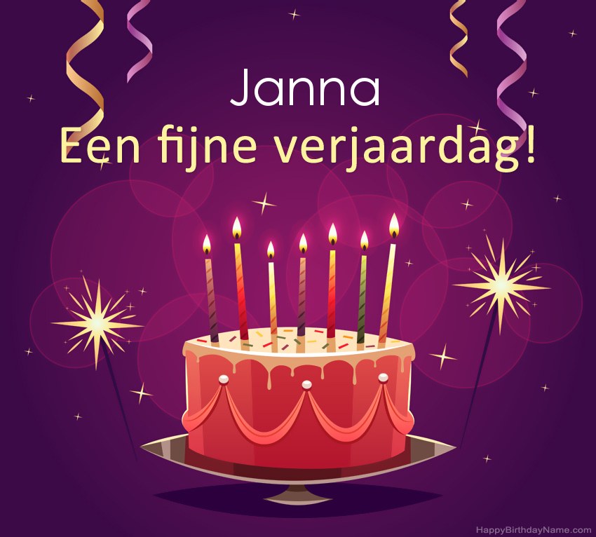 Grappige groeten voor fijne verjaardag Janna-foto