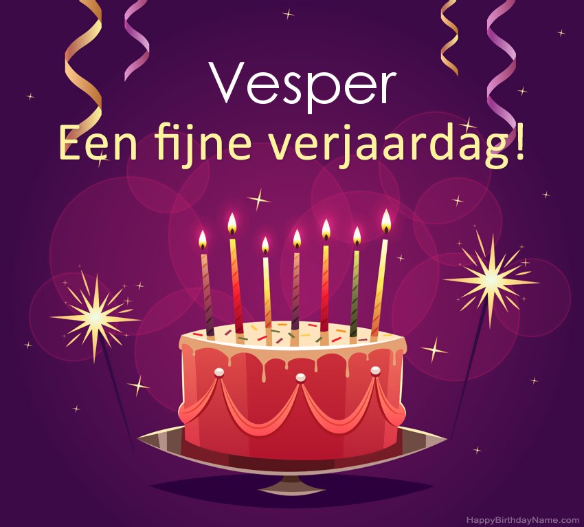 Grappige groeten voor fijne verjaardag Vesper-foto