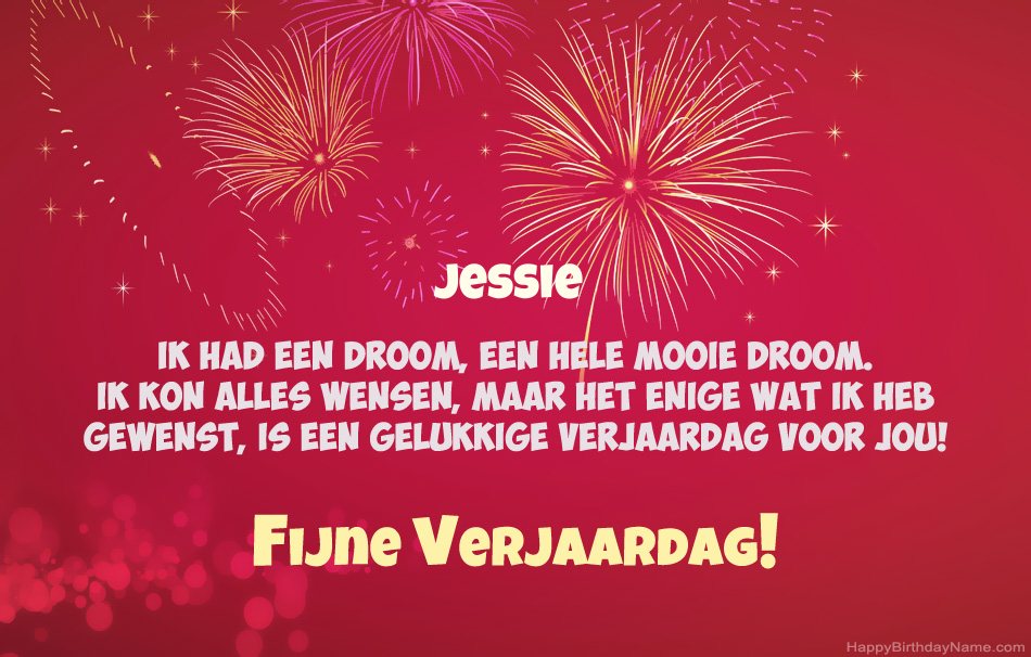 Gelukkige verjaardag Jessie, mooie gedichten