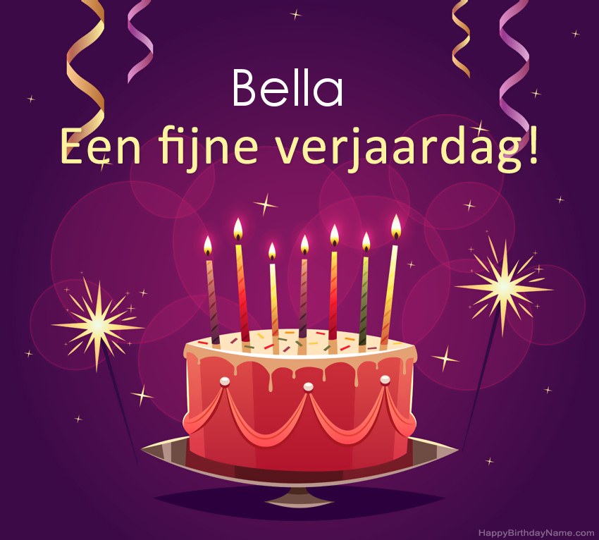 Grappige groeten voor fijne verjaardag Bella-foto