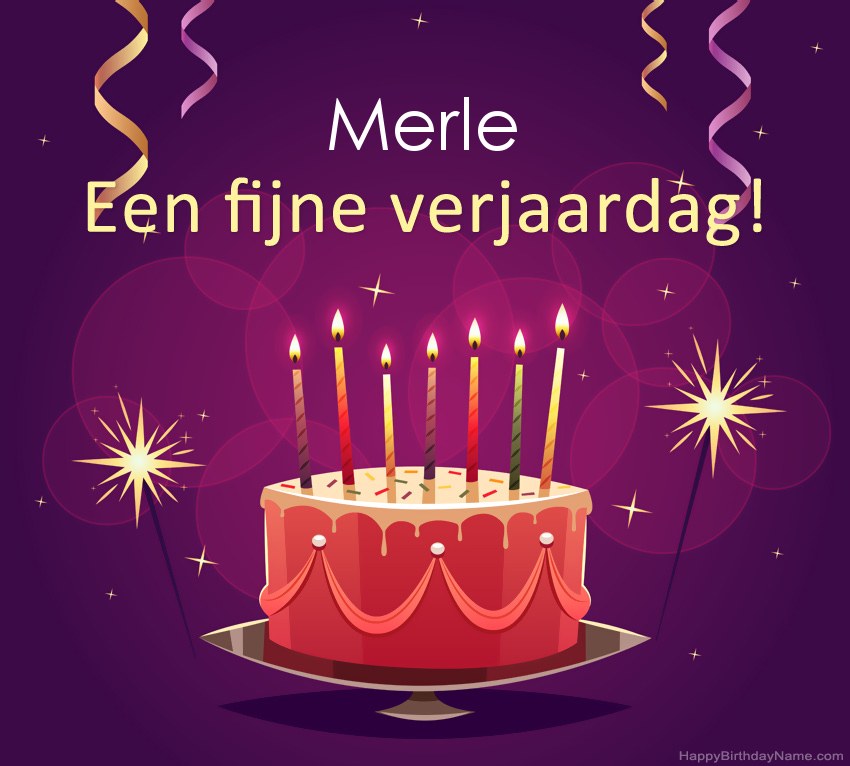 Grappige groeten voor fijne verjaardag Merle-foto