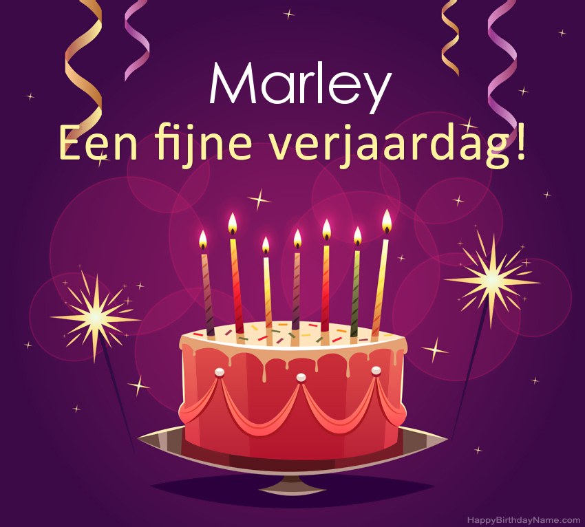Grappige groeten voor fijne verjaardag Marley-foto