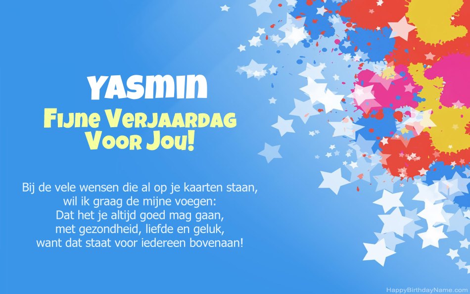 Gefeliciteerd met de verjaardag van Yasmin Gefeliciteerd met de verjaardag van Yasmin