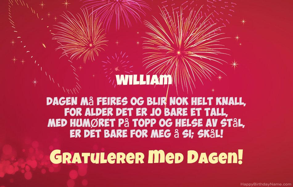 Vakre bilder for Gratulerer med William