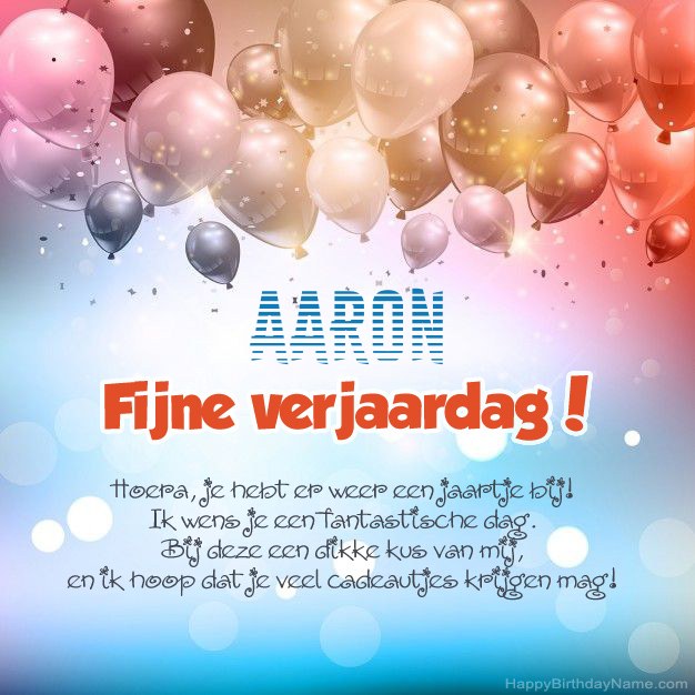 Gedichten op verjaardag voor Aaron