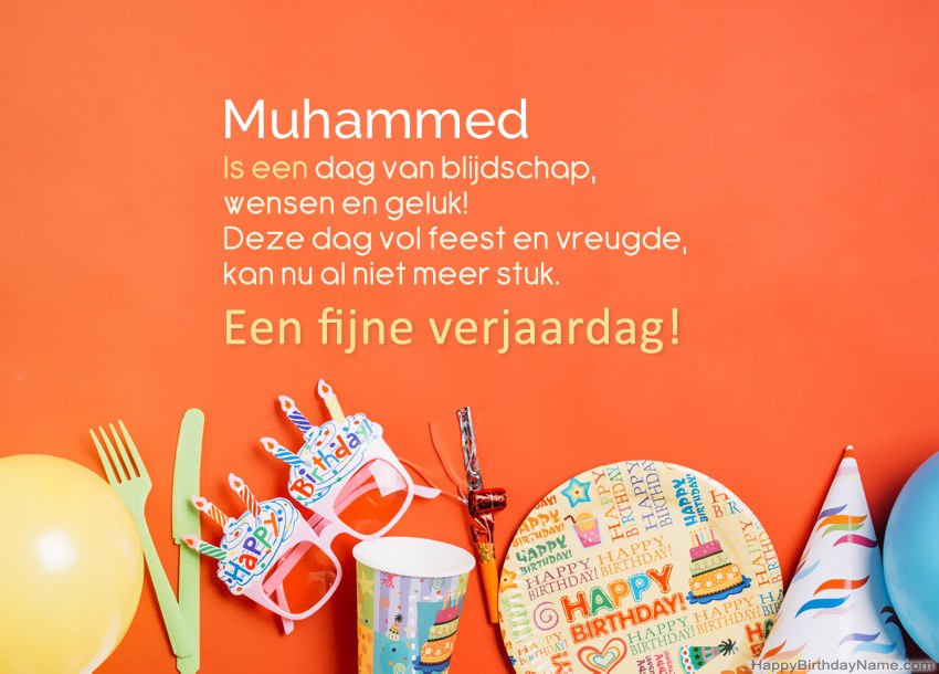 Gelukkige verjaardagskaarten voor Muhammed