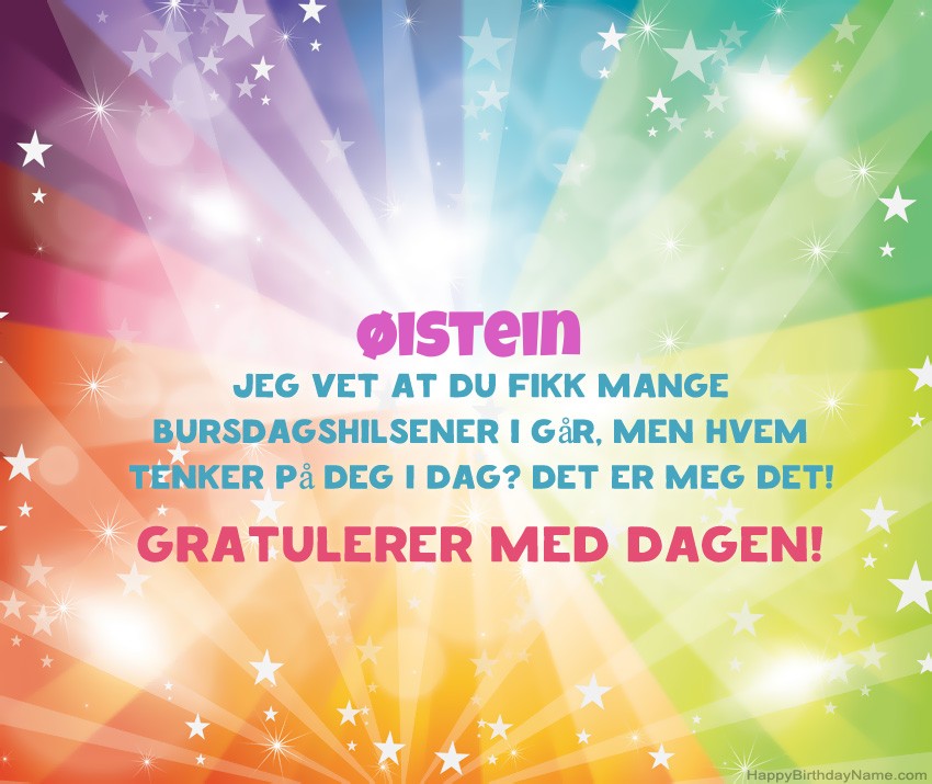 Last ned bilde for Gratulerer med fødselsdagen Øistein