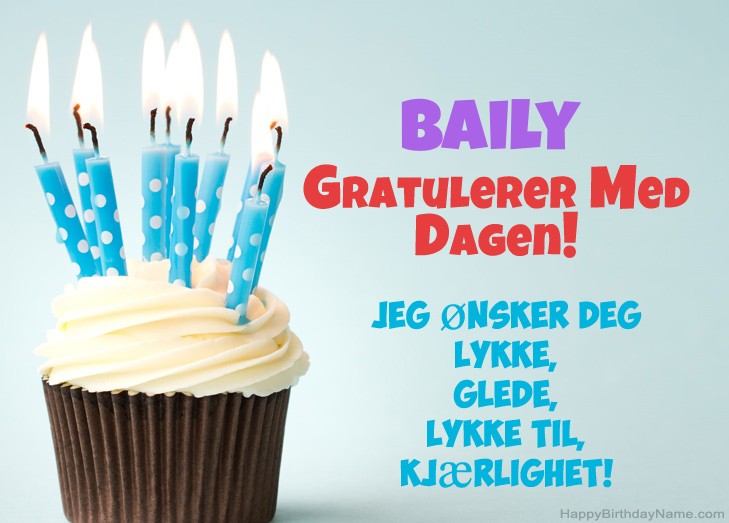 Gratulerer med fødselsdagen Baily, vakre bilder