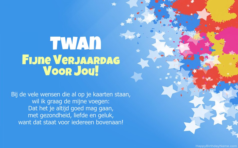 Gefeliciteerd met de verjaardag van Twan
