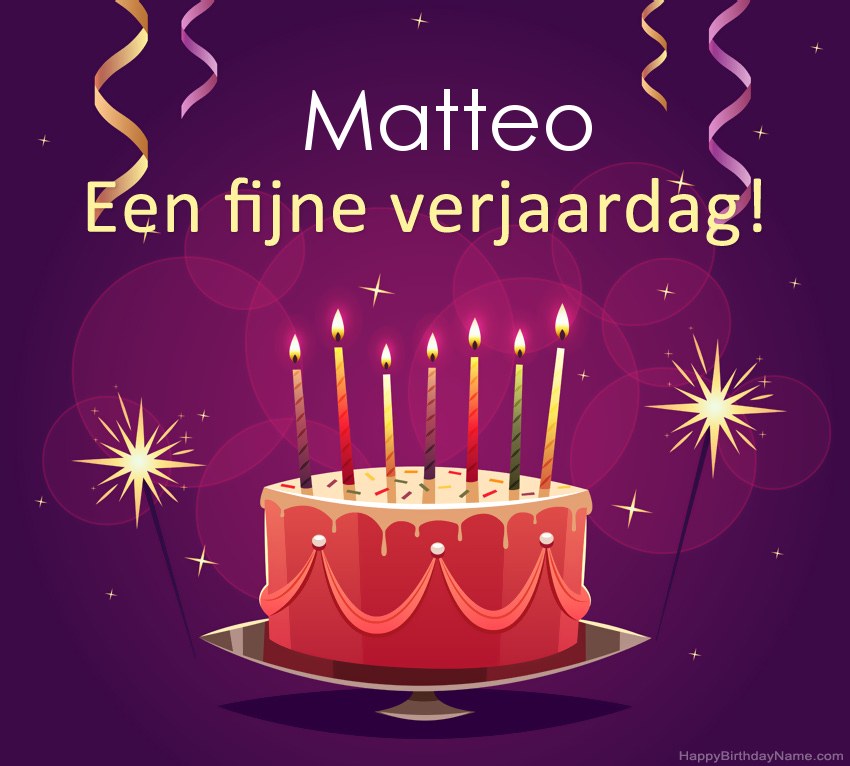 Grappige groeten voor fijne verjaardag Matteo-foto