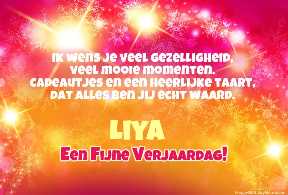 Coole felicitaties voor Happy Birthday of Liya