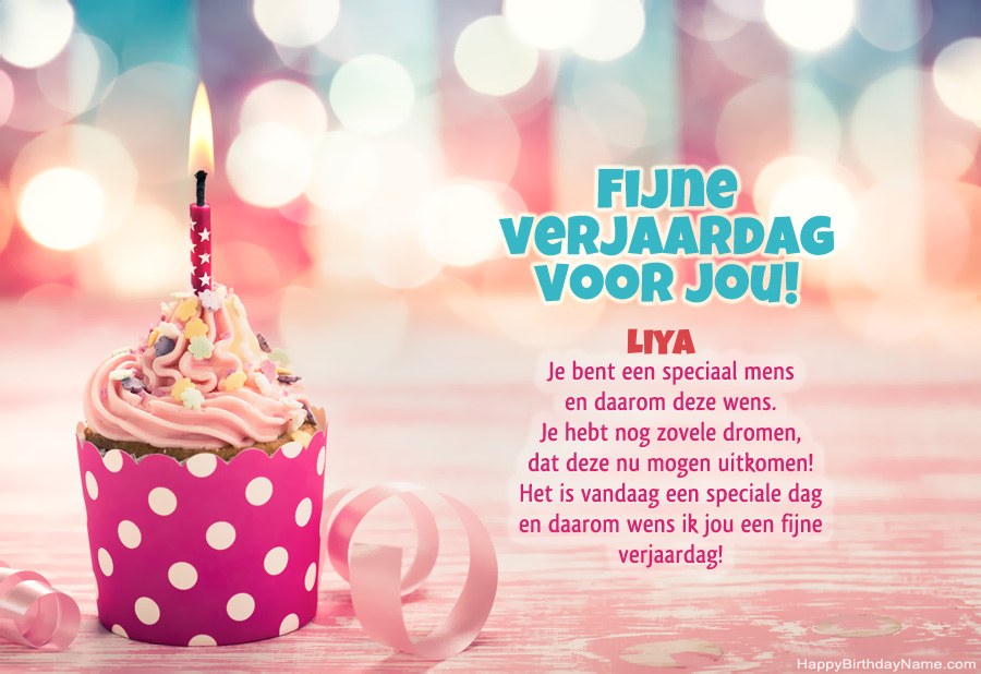 Gelukkige verjaardagskaart Liya gratis downloaden
