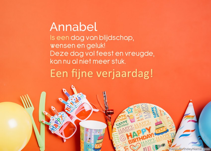 Gelukkige verjaardagskaarten voor Annabel