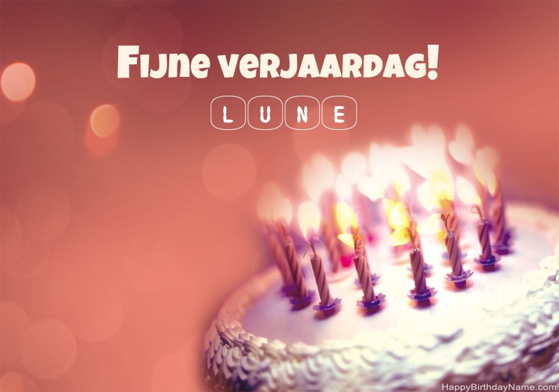 Gelukkige verjaardag Lune foto