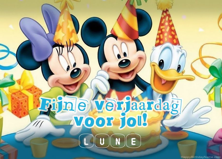 Kinderverjaardagsgroeten voor Lune