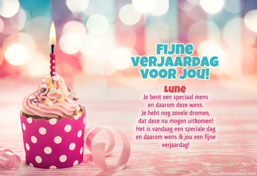 Gelukkige verjaardagskaart Lune gratis downloaden