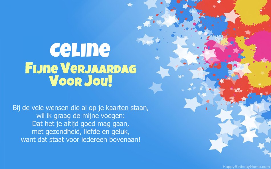 Gefeliciteerd met de verjaardag van Celine