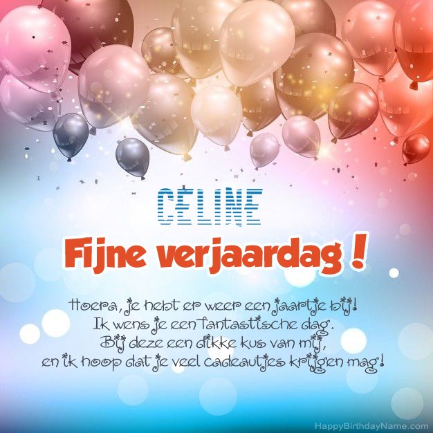 Gedichten op verjaardag voor Celine