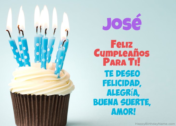 Felicitaciones por el feliz cumpleaños de José