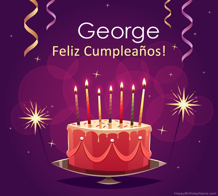 Saludos graciosos para feliz cumpleaños George fotos