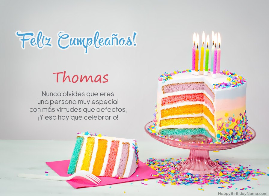 Deseos Thomas para feliz cumpleaños