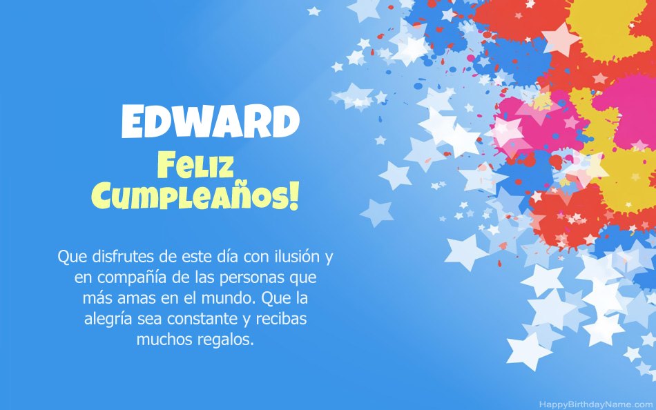 Felicitaciones por el cumpleaños de Edward