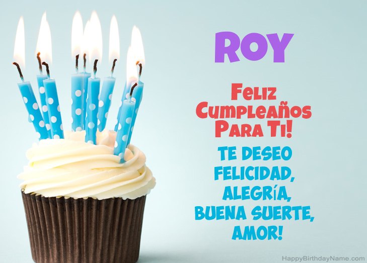 Felicitaciones por el feliz cumpleaños de Roy