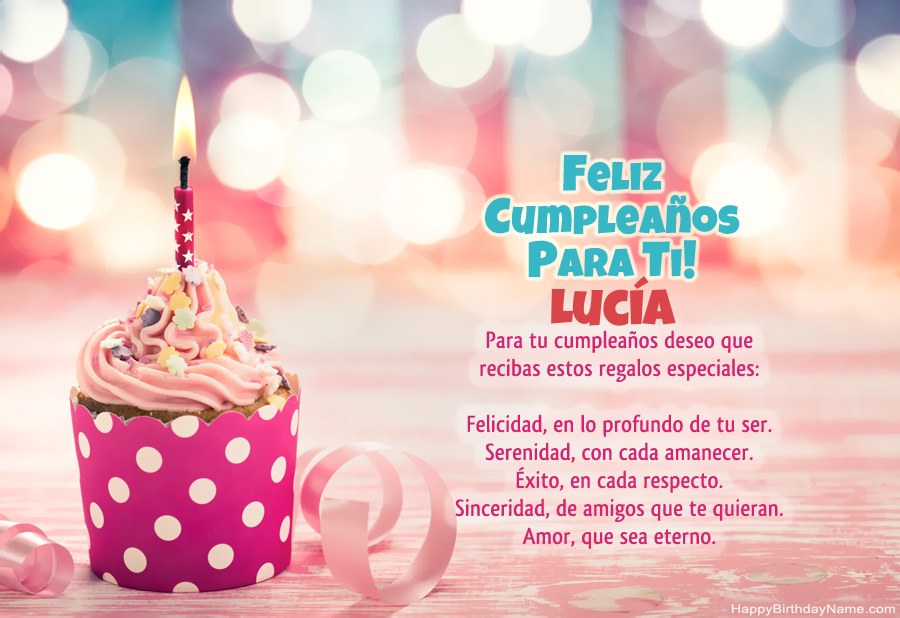 Descargar Happy Birthday card Lucía gratis