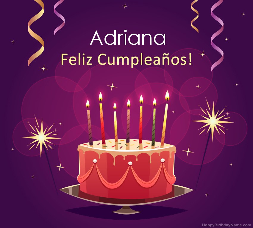 Saludos graciosos para feliz cumpleaños Adriana fotos