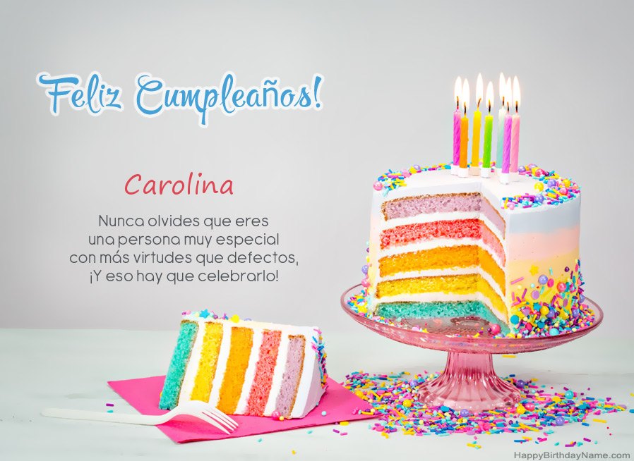 Deseos Carolina para feliz cumpleaños