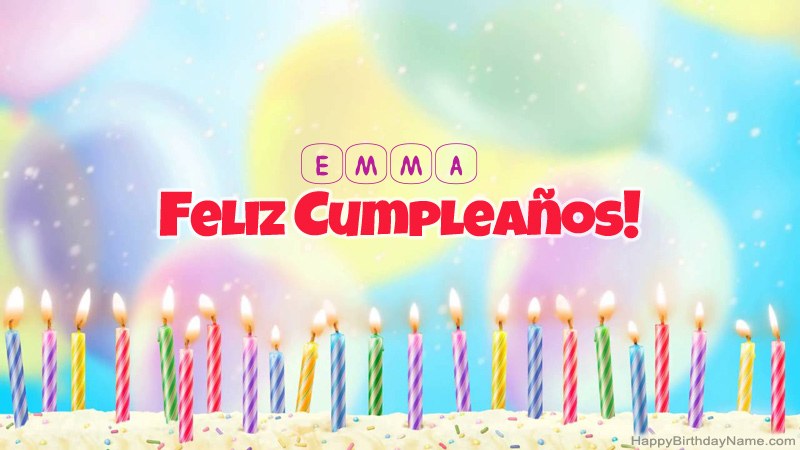 Divertidas tarjetas de feliz cumpleaños para Emma