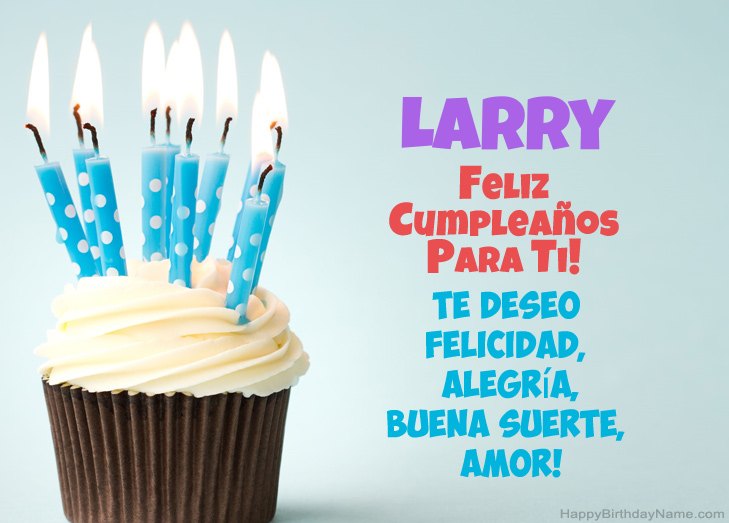Felicitaciones por el feliz cumpleaños de Larry