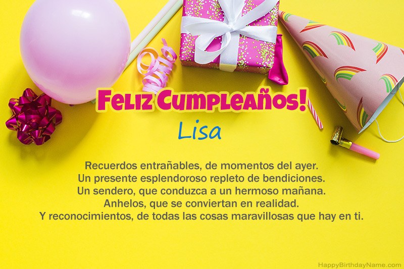Feliz cumpleaños Lisa en prosa