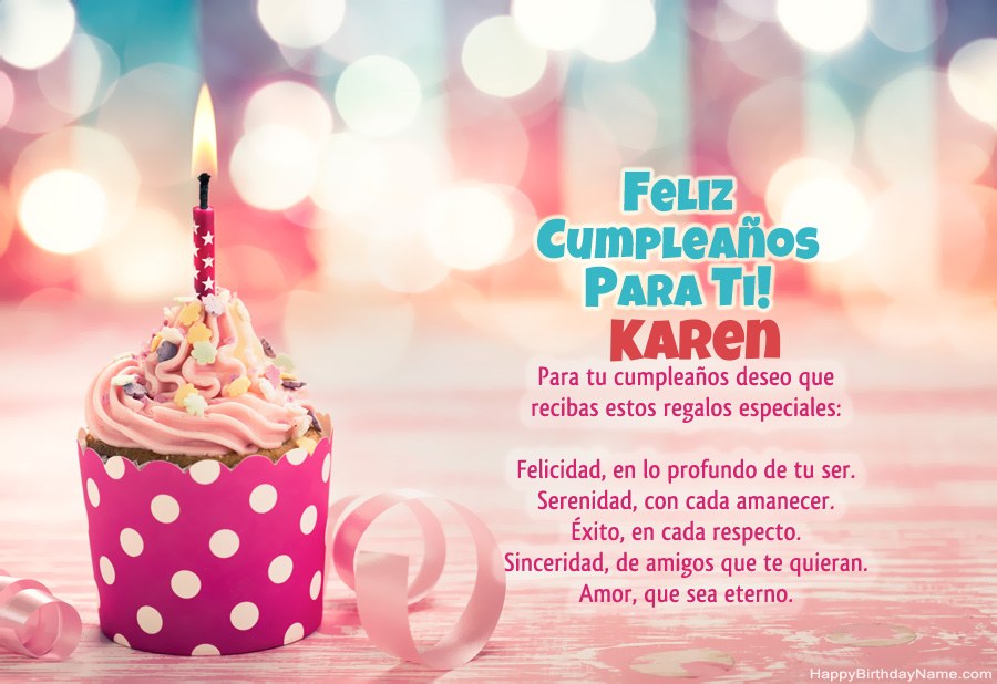Descargar Happy Birthday card Karen gratis
