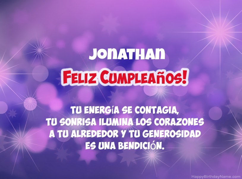 Hermosas imágenes para el feliz cumpleaños de Jonathan