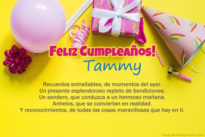 Feliz cumpleaños Tammy en prosa