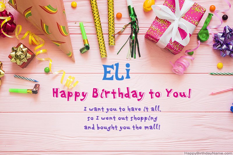 Download Happy Birthday card Eli free