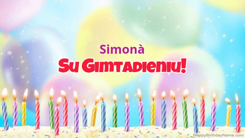 Juokingos gimtadienio atvirukai Simonà