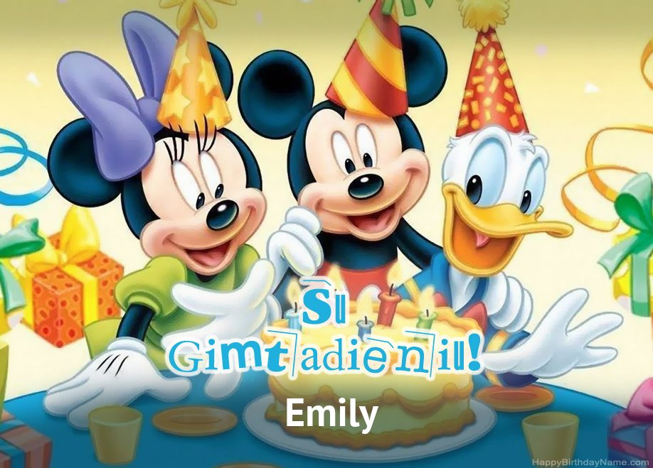 Vaikų gimtadienio sveikinimai Emily
