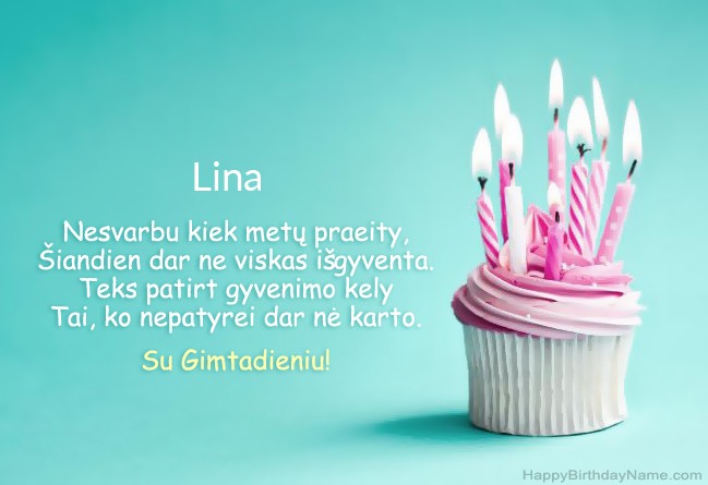 Atsisiųskite Happy Birthday Lina paveikslėlį